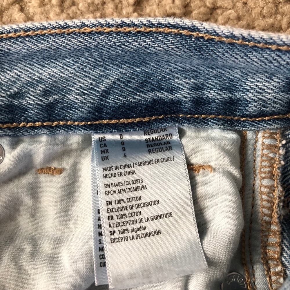 American Eagle mom jeans, size 0 - Picture 6 of 8